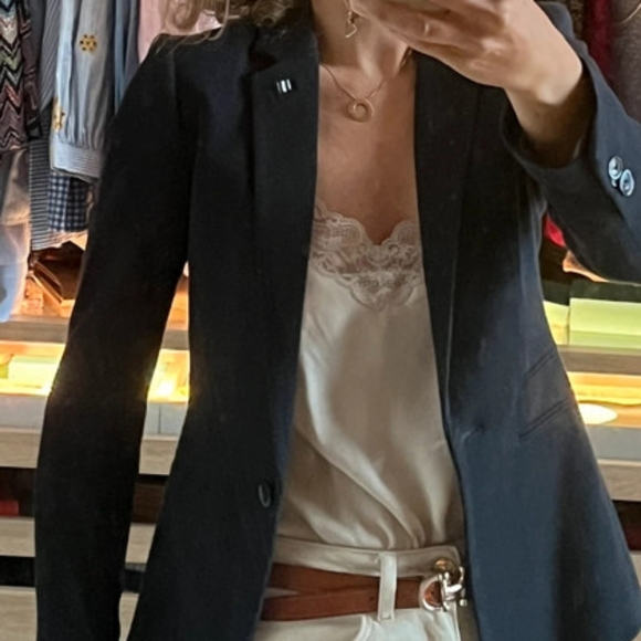 🎃20%OFF🎃 Massimo Dutti Classic Blazer Dark Navy Blue - Picture 13 of 13